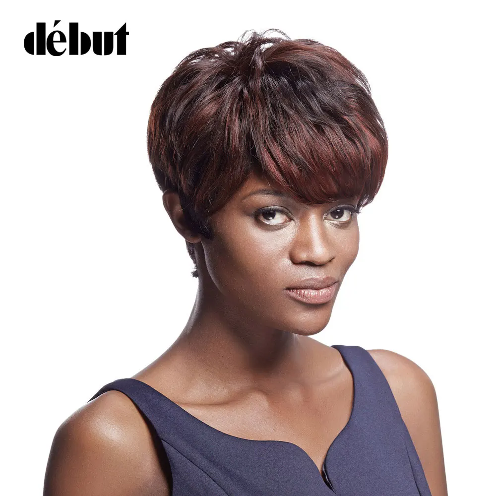 Дебютный парик из натуральных волос Remy Ombre DYP1B/33B/33A светлый бразильский короткий