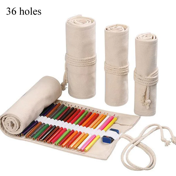 36 holes white 12/24/36 Карандаш Чехол школьные принадлежности рулон Estuche Эсколар Kalem Kutusu Хэлло Китти Para El Colegio cartucheras Lapices Escolares - Цвет: 36 holes white