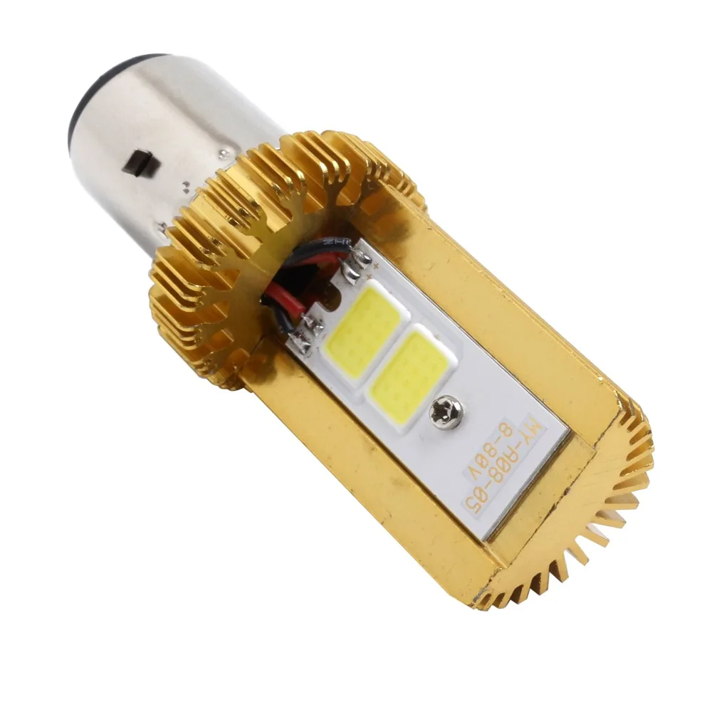 MGTB LIGHT BA20D H6 Светодиодный мотоциклетный фарштат DC 6V~80V 6W 800LM 6000K Фара мотоцикла COB Аксессуар скутера Лампа головного освещения мотоцикла.