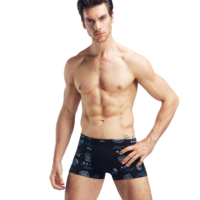 2017 New European Extra Large Size Men's Boxer Shorts Breathable Mens Modal Underwear L~6XL 4pcs/Lot De Marca Xmas Gift Hot Sale | Мужская