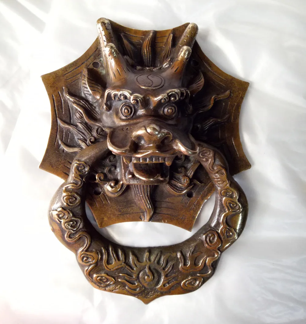 Ancient China Folk sculpture decorative door handle collection crafts | Дом и сад