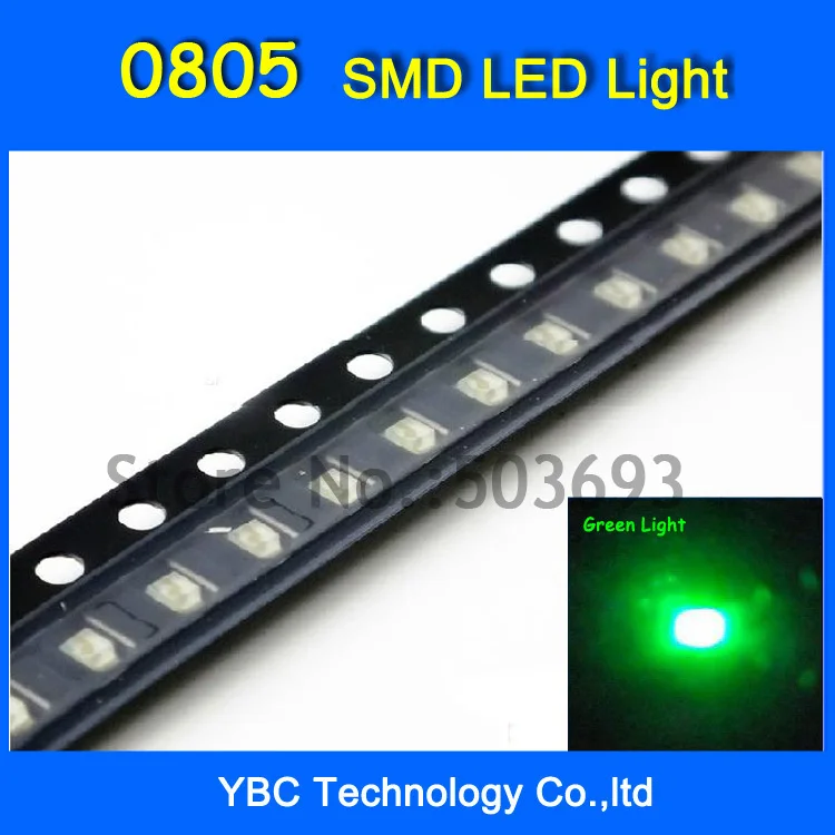 

3000pcs/lot 0805 SMD Ultra Bright Green Light LED Diode