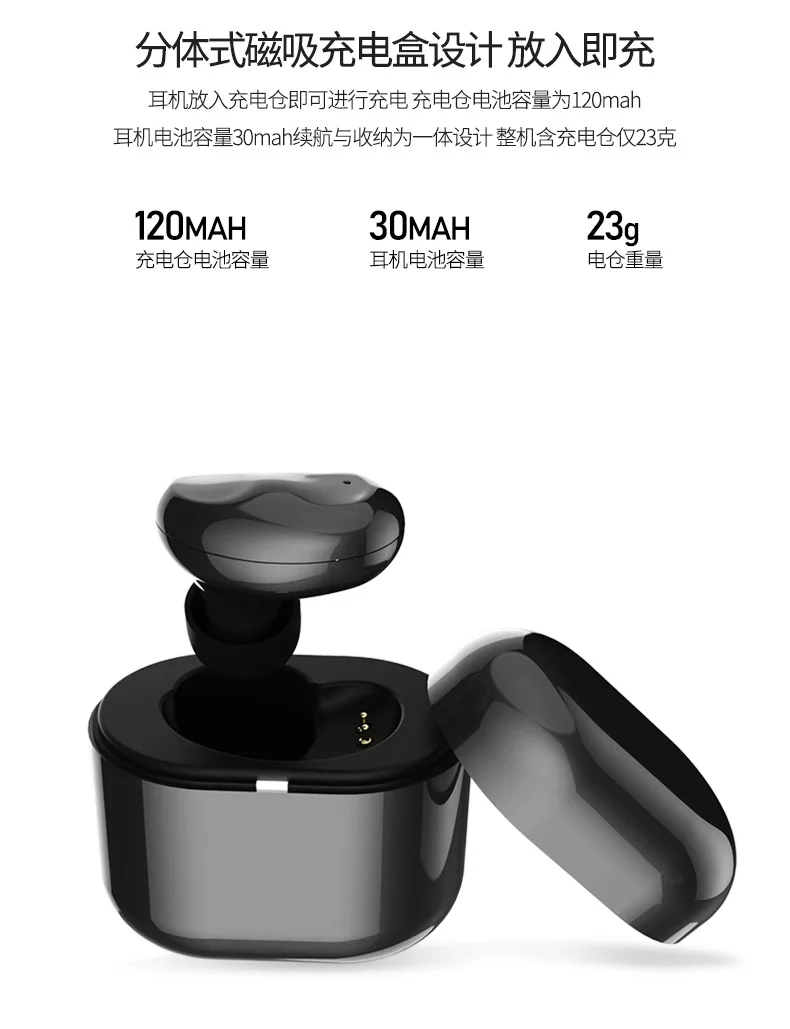 REMAX монофоническая bluetooth-гарнитура для левого уха только с зарядным устройством Bluetooth 5,0 беспроводные наушники-вкладыши умные сенсорные