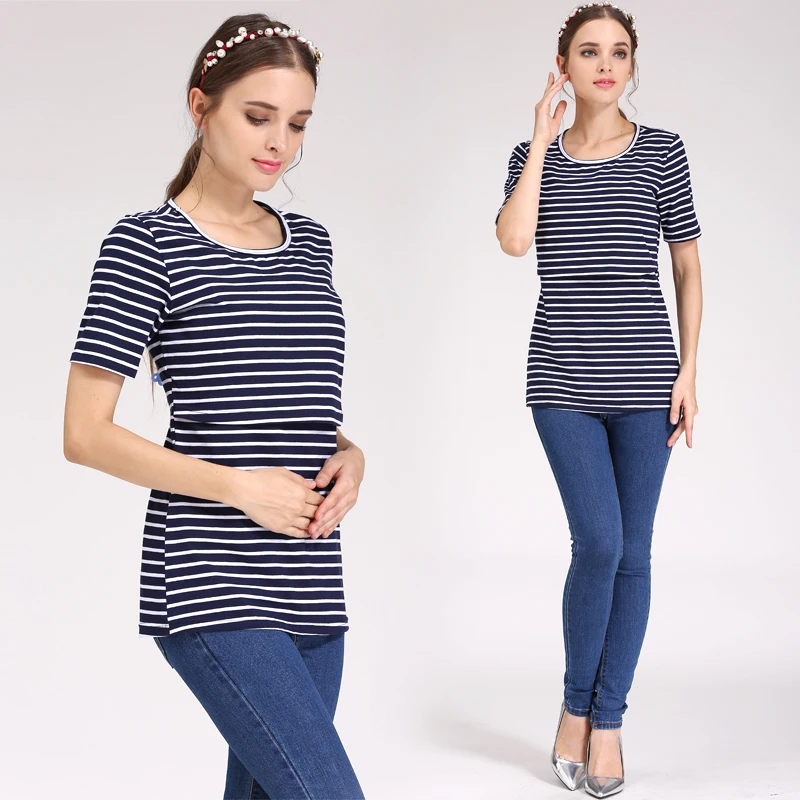 Emotion Moms/одежда с коротким рукавом для беременных и кормящих мам; топы для беременных женщин; летняя футболка для беременных