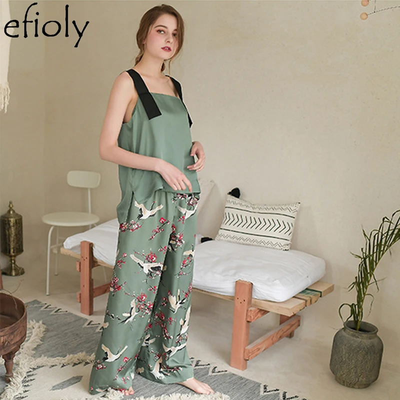 EFIOLY 2019 новый комплект для сна на бретельках женский летний пижамный XL Пижама