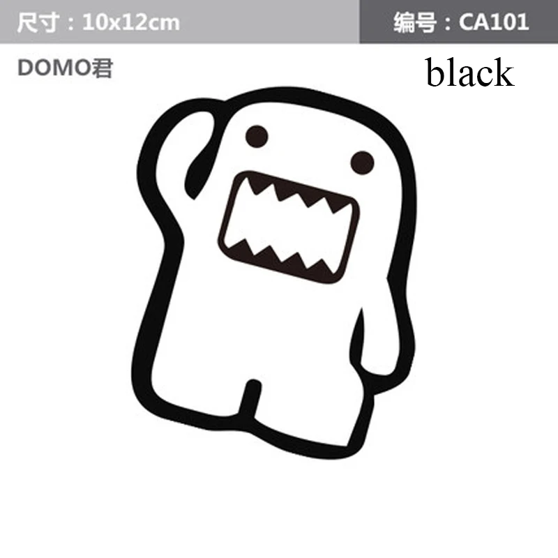 black DOMO Kun Arrow Drift It Blow Me Милая забавная цветная коричневая отражательная виниловая наклейка JDM робот значок для автомобиля Украшение Наклейка - Цвет: black