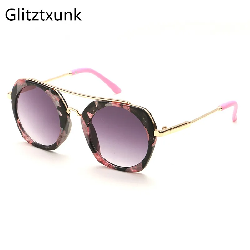 Glitztxunk 2018 новые модные детские солнцезащитные очки кошачий глаз HD брендовые