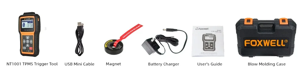 FOXWELL NT1001 TPMS триггер инструмент декодирования шин сенсор ID режим проверки РЧ-ключ FOB система контроля давления в шинах тестер сброса обнаружения