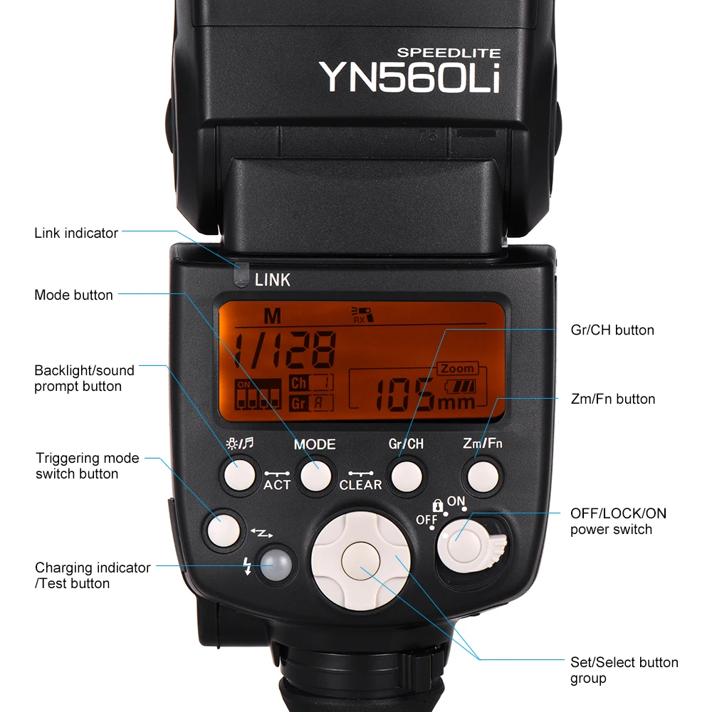 YONGNUO YN560Li Вспышка Speedlite для DSLR Камеры GN58 5600K беспроводной модуль приемопередатчика