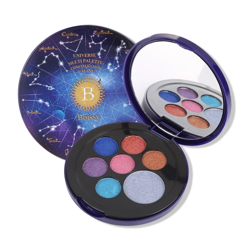 Палитра теней для век матовые тени с блестками 7 цветов 1 шт.| |