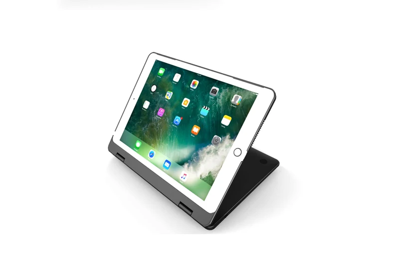 Witsp@ d-чехол с подсветкой клавиатуры для нового iPad 9,"&, Матовый Резиновый на ощупь умный Фолио Жесткий задний Тонкий чехол
