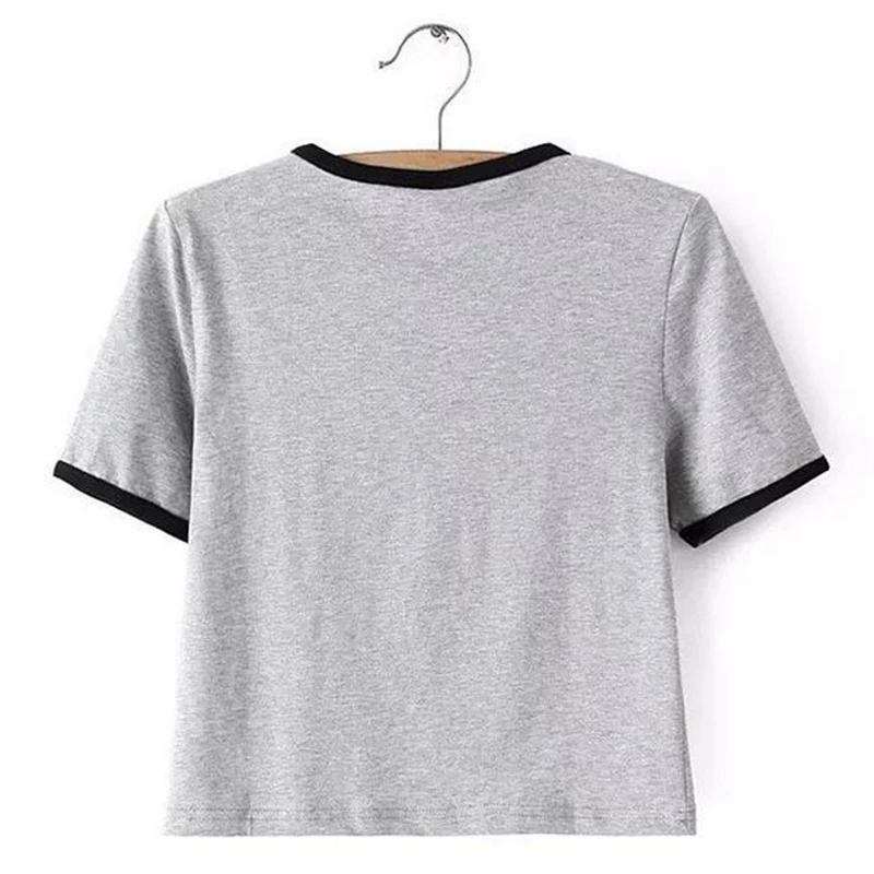 Женская футболка с вышивкой FIONTO удобная повседневная коротким рукавом