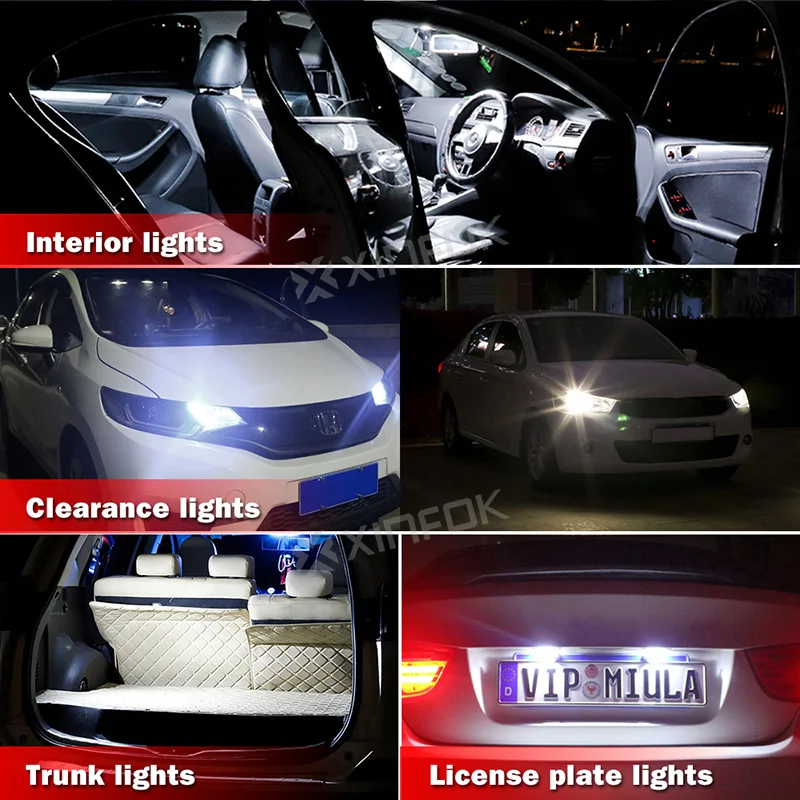 10 шт. T10 W5W Светодиодная лампа 2 SMD LED белый синий красный 194 168 5630 Автомобильный