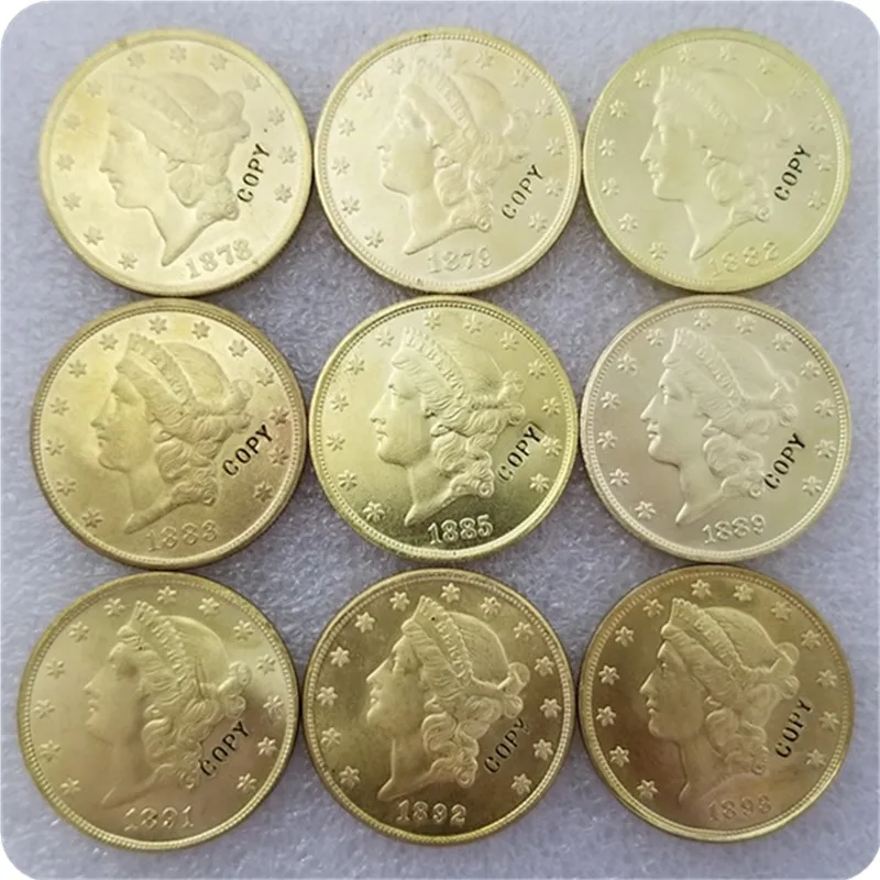 USA 1878 1893 $20 символ свободы двойной Eagle копия монет|Безвалютные монеты| |