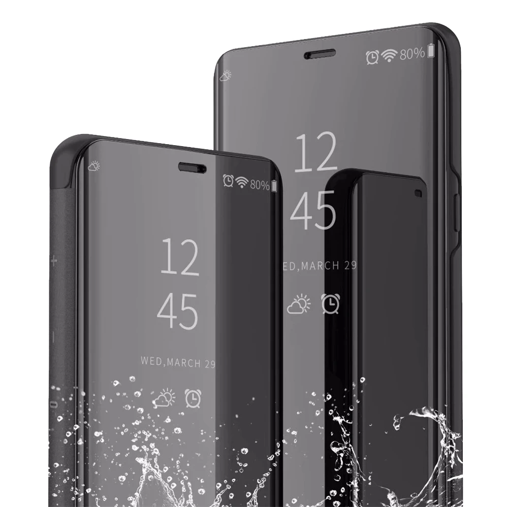 Чехол для Huawei P8 P9 Lite 2017 P10 P20 Pro Plus P Smart P30 чехол с зеркалом и подставкой|Чехлы-книжки|