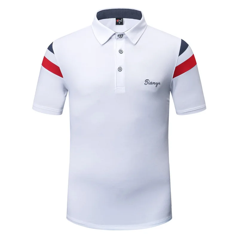 

Mens Short Sleeve Golf Shirt Turn Down Collar Training Shirt Man Comfort Jersey Anti Sweat Breathable Summer Tops D0658