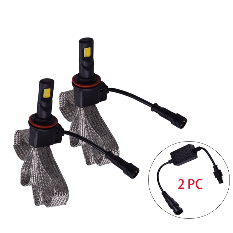 2018 новейший 7S H4 Led автомобиль 60 Вт 6400lm LED фару H7 H8 H9 H11 H1 H3 H27 880 881 HB3 9005 HB4 9006 Doble цвет luz