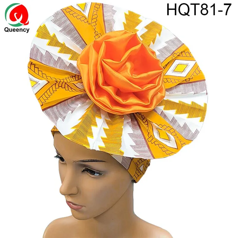 HQT81 DHL-Queency модный Африканский элегантный Авто геле Headtie сатин с Анкарой сделано вечерние и свадьбы