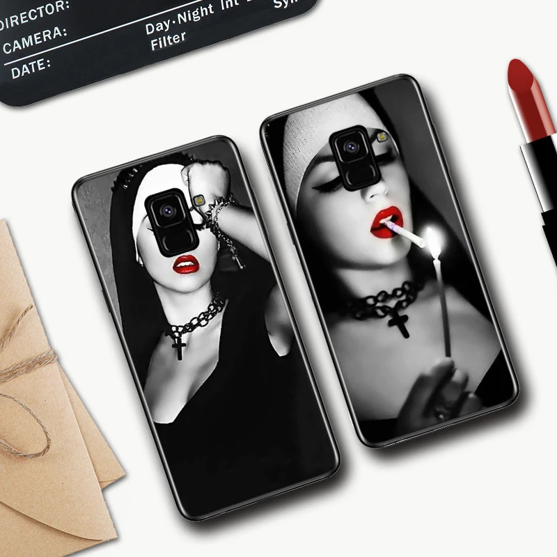 Силиконовый чехол Sister nun для Samsung A2 Core A3 A5 A6 Plus A7 A8 A9 A10 A30 A50 A60 A70 A10S A30S A50S A70s |