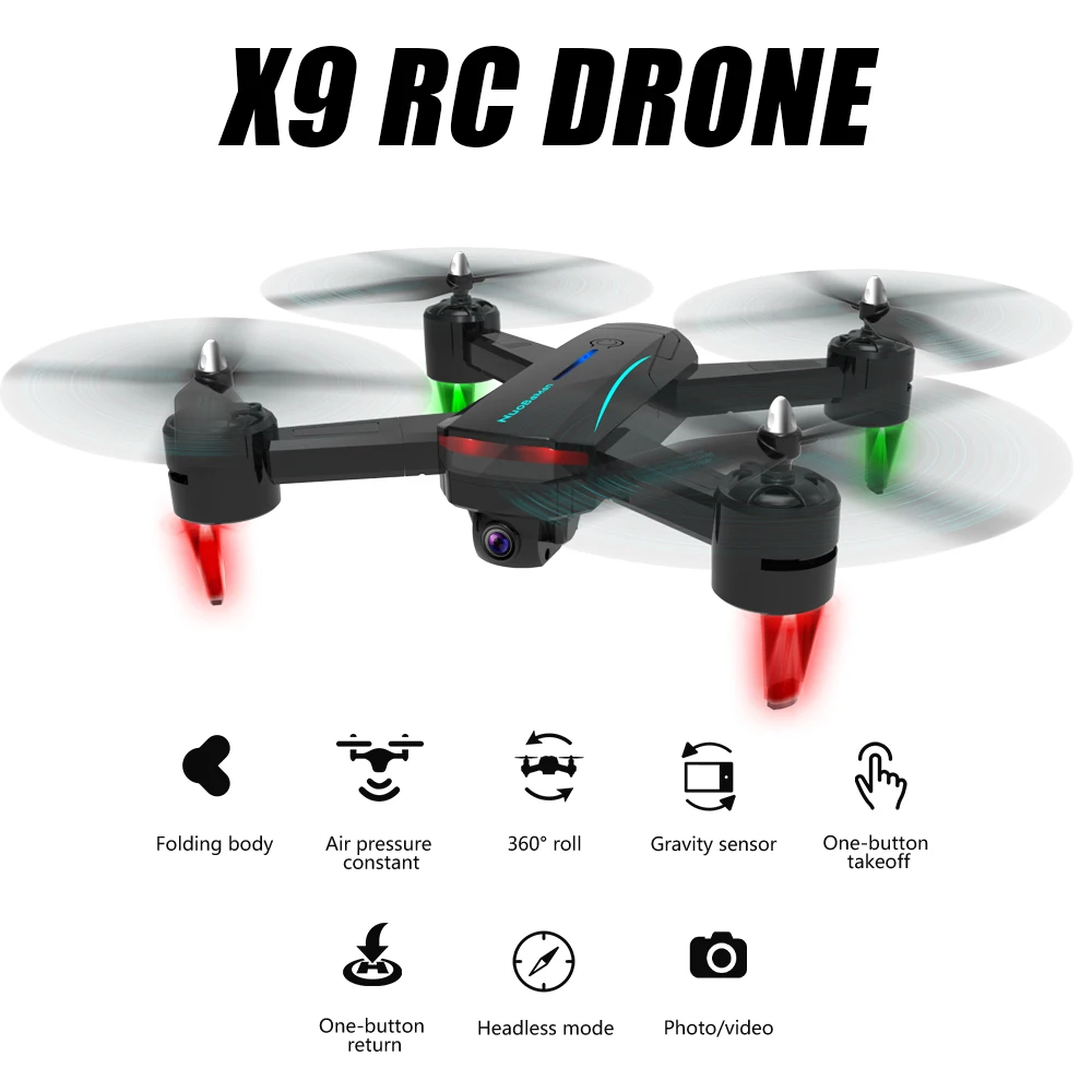 Радиоуправляемый Дрон X9 2 4G с камерой 720P удержание высоты Безголовый режим