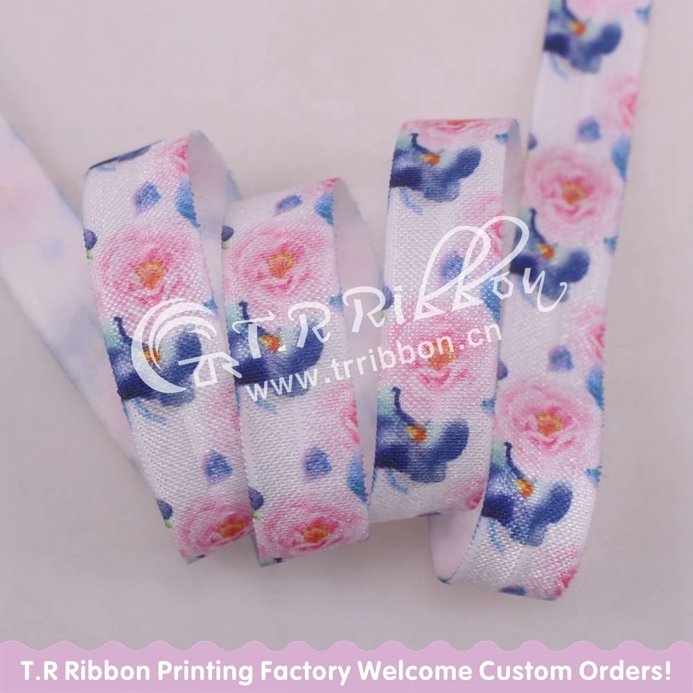 Новый цветочный дизайн 100 ярдов теплопередающая складывающаяся эластичная Роза