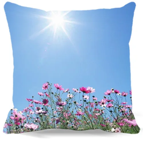Детский чехол для подушки квадратная Мягкая Наволочка с изображением цветов и