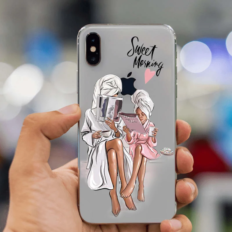Style11 Чехол для телефона для iPhone 11 pro max 7 8 6 6s Plus X Xs XR XS Max 5 5S SE Мягкий силиконовый чехол для волос для маленькой девочки - Цвет: Style11