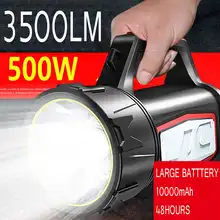 3500LM usb зарядка светодиодный рабочий светильник фонарь 10000 мАч батарея Точечный светильник ручной фонарь для кемпинга поисковый светильник для походов и охоты