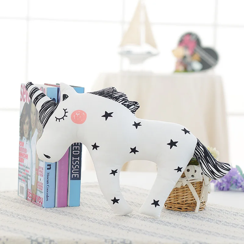 New INS 32cm / 45cm Cartoon Horse Unicorn Plsuh Toy Doll Cute Pony Rainbow Pillow Soft Stuffed Animals Dolls For Kids Girls Gift | Игрушки и