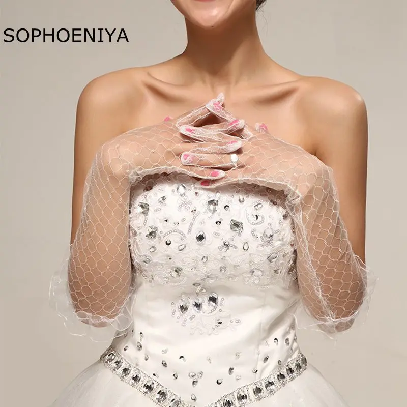 

New Arrival Cheap White Bridal Gloves 2021 novia garter wedding accessories vestido de festa Bridal gloves Sexy Gloves