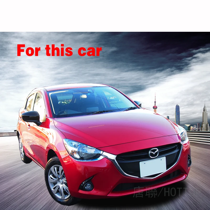 Передняя противотуманная фара светильник кольцо Накладка для 2015 2016 Mazda 2 Demio ABS