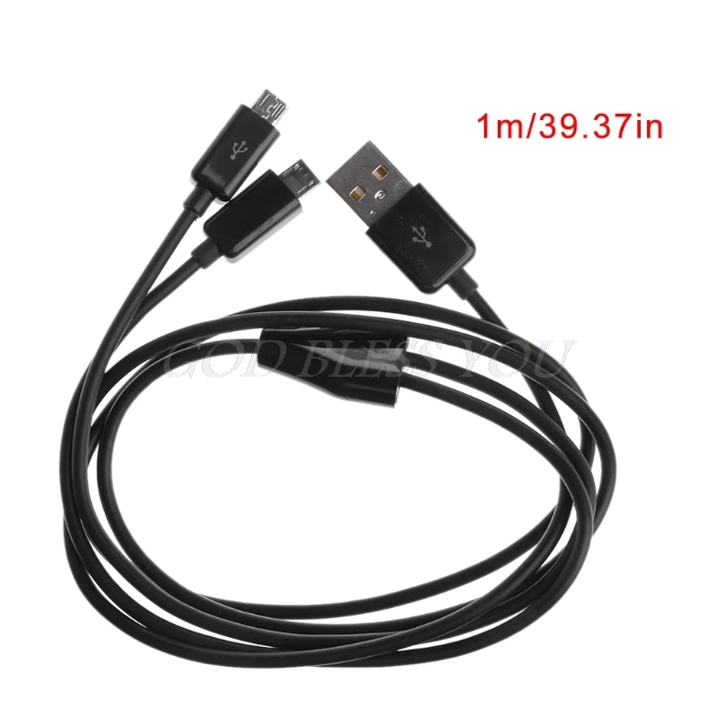 Портативный USB 2 0 Тип A штекер к двойному микро Стандартный кабель для зарядки и