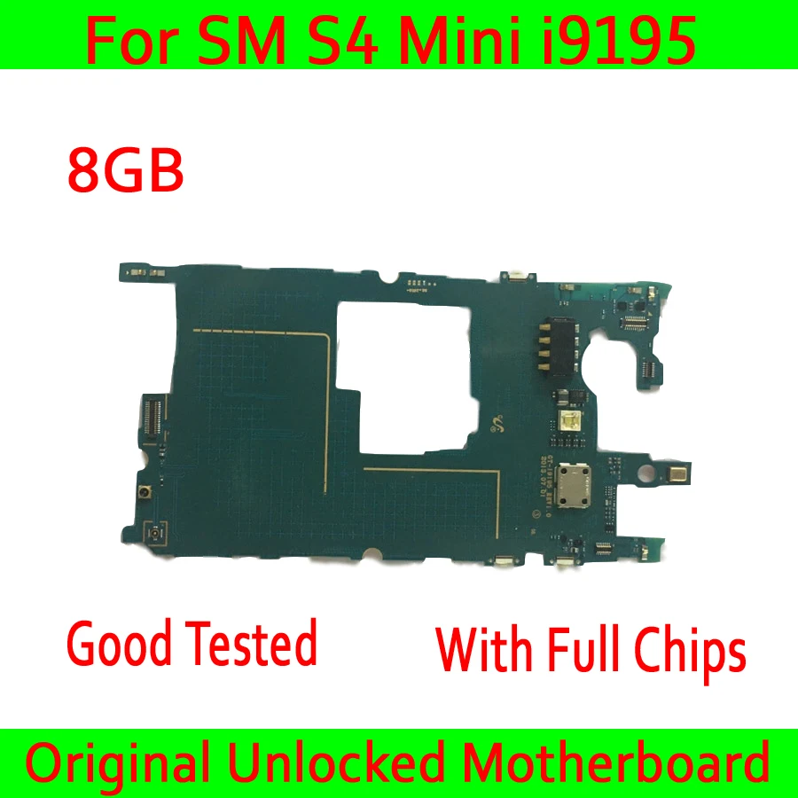 Для Samsung Galaxy S4 mini i9195 оригинальная разблокированная материнская плата 8 ГБ