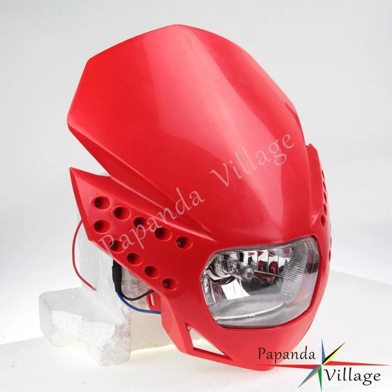 Red Dual Sport Motorcycle Headlight Fairing Enduro Motocross Dirt Bike For Yamaha Honda CRF 230F 50F CRM FMX CR XR |