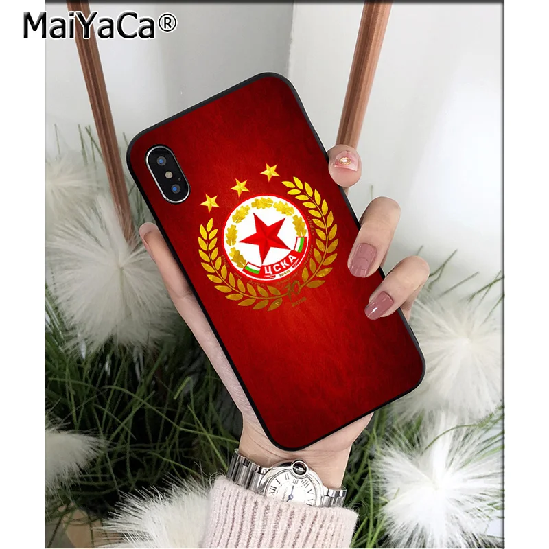 A7 MaiYaCa PFC ЦСКА футбольная команда, высокое качество, чехол для телефона Apple iPhone 8 7 6 6S Plus X XS MAX 5 5S SE XR, мобильные телефоны - Цвет: A7