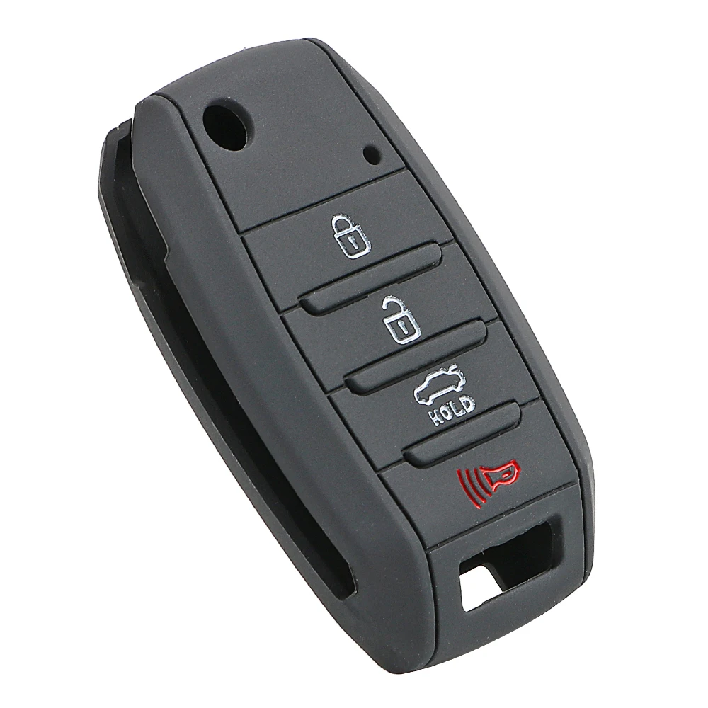 Чехол для ключей с 4 кнопками силиконовый резиновый чехол автомобильного ключа KIA