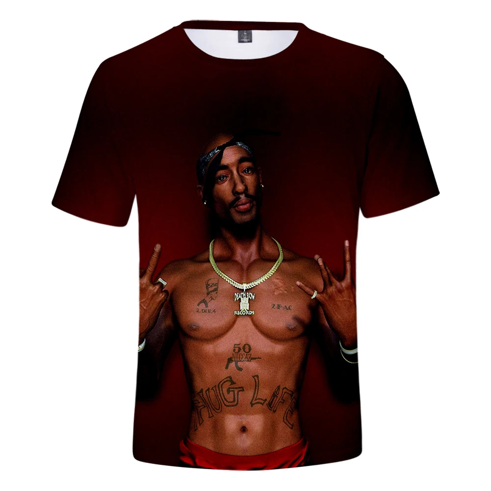 Летние футболки рэппер 2PAC 3D футболка мужская мода короткий рукав принт idol для