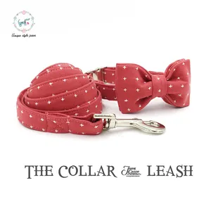 Ошейник и поводок для собак, с галстуком-бабочкой
