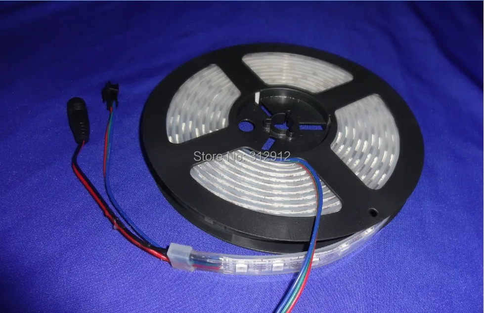 Светодиодные пиксели srip 4m DC5V WS2812B IP68 60 шт. WS2812B/M с пикселями Белая печатная плата в