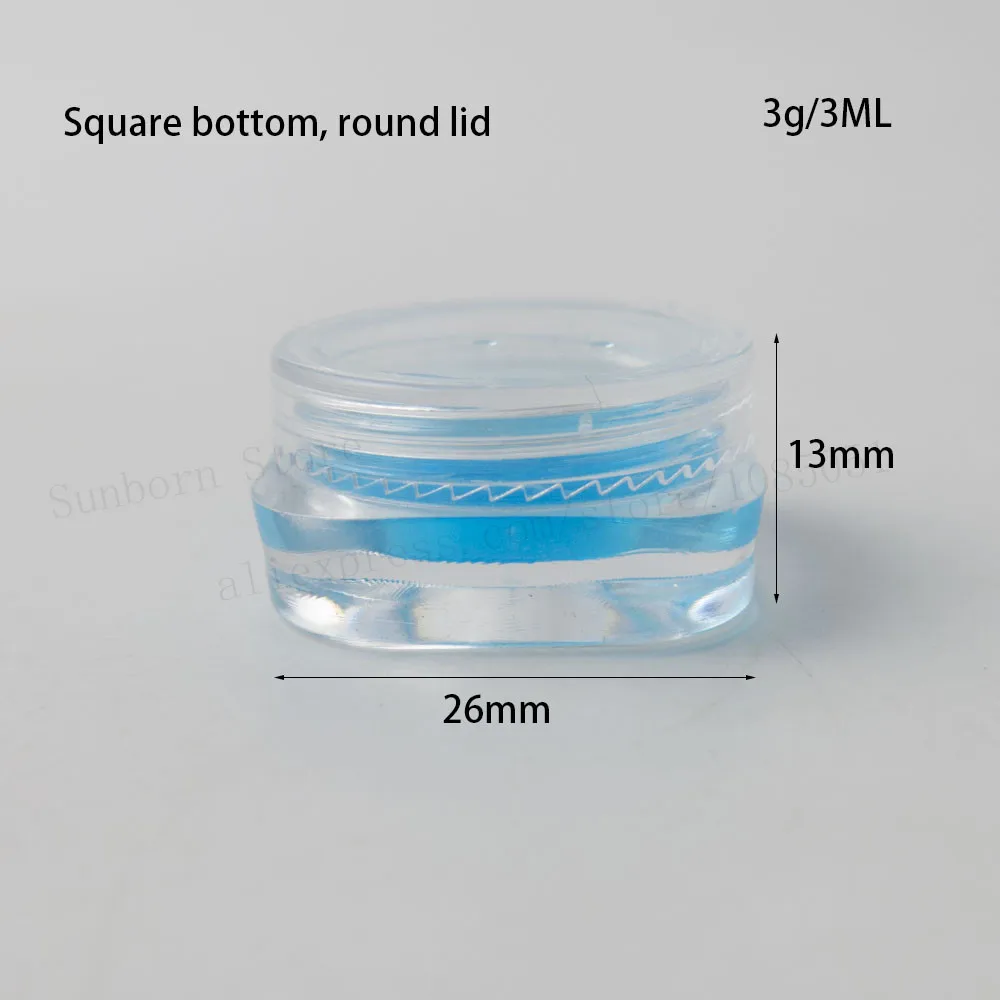 20X1g Симпатичные прозрачные бутылки многоразового использования Мини
