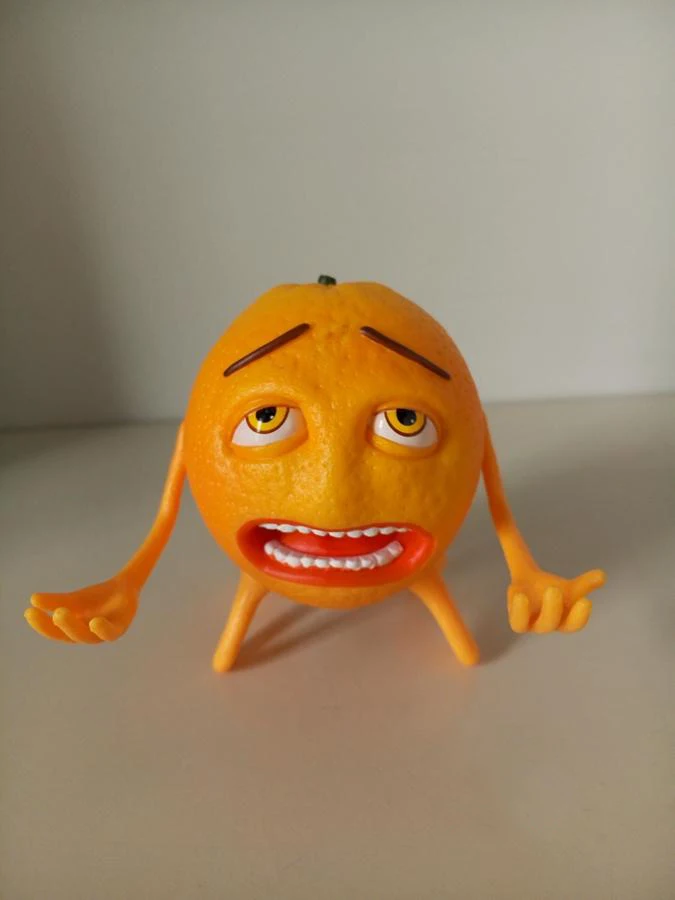 

New Arrival Sad Orange Head Play Toys Funny Simulation 4" Action Figure Toys