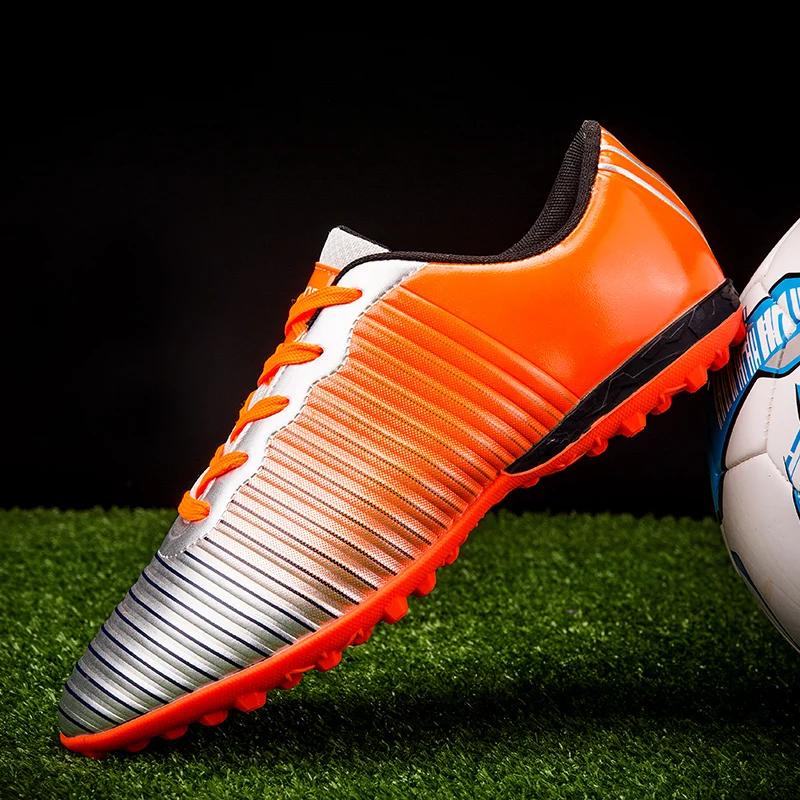 Оригинальные мужские футбольные бутсы тренировочные длинные шипы детские