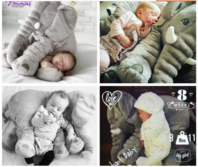 Мультфильм 60 см большой плюшевая игрушка слон детский спальный спинки мягкие