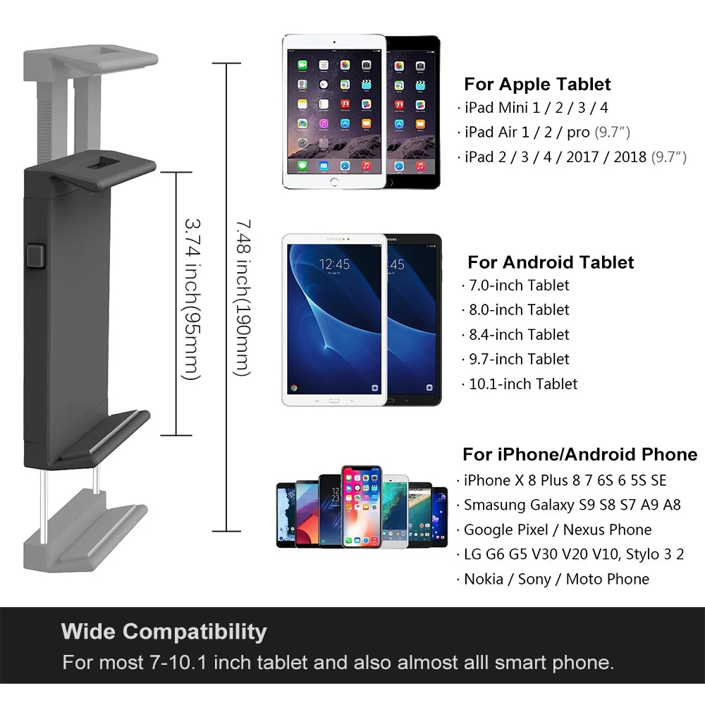 Автомобильный держатель для телефона Yianerm iPhone iPad mini Air 1/2 9 7 Pro 10 1''|Подставки и