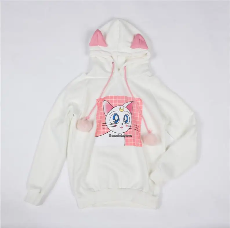 Эксклюзивные толстовки с капюшоном и ушками Сейлор Мун|ear sweatshirt|hood earssweatshirt sweatshirt |