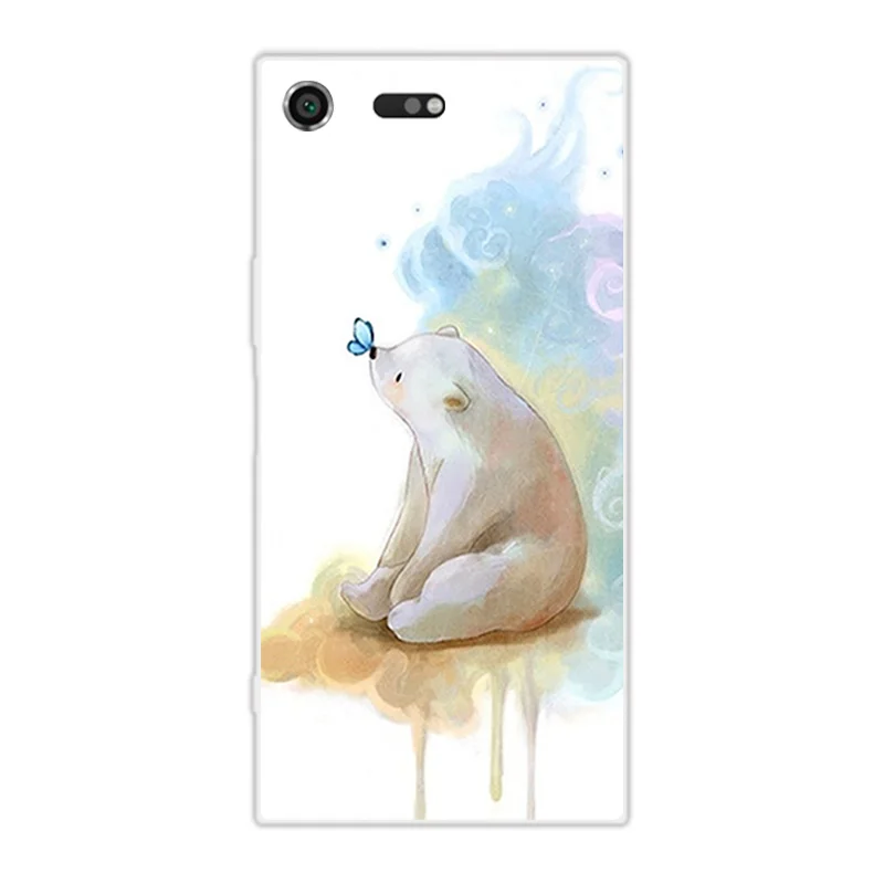 For Sony Xperia XZ Premium TPU Silicone Cute Animal Phone Case Transparent 5.46 inch Covers Coque |