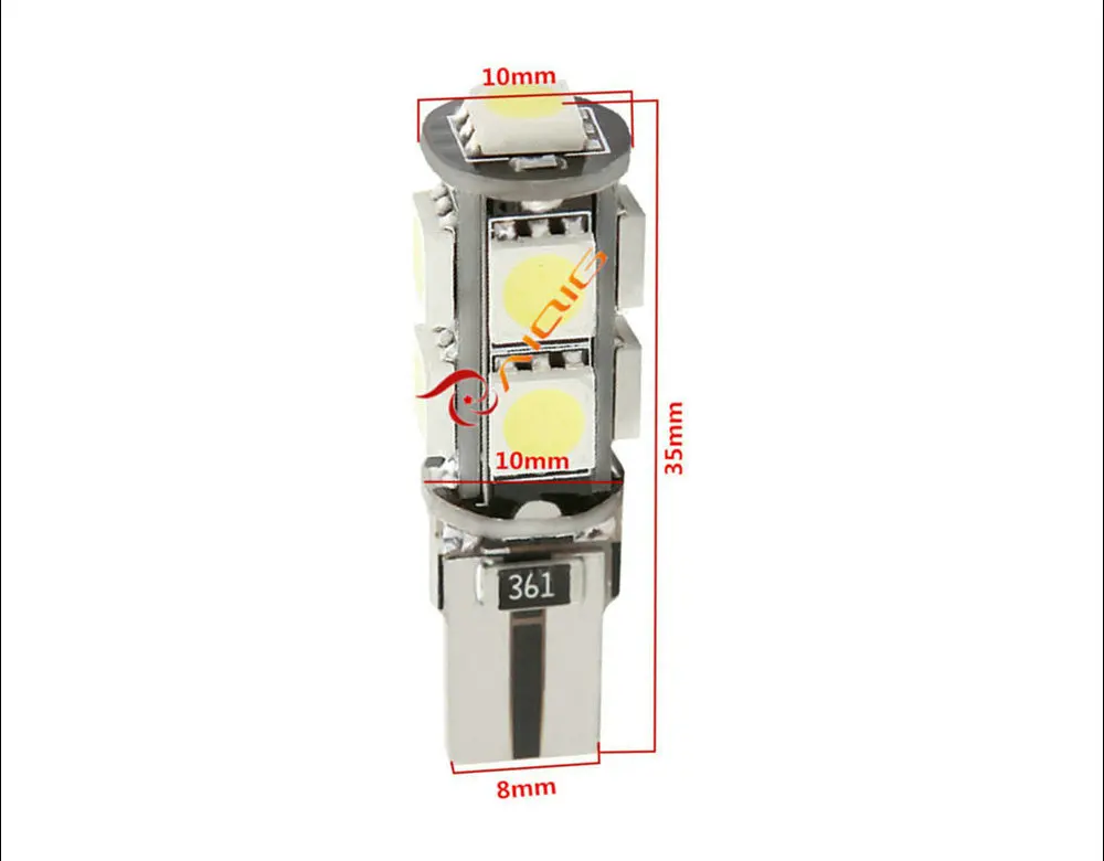 T10 9 SMD 5050 CANBUS OBC без ошибок Светодиодная лампа W5W 501 dash светодиодные автомобильные