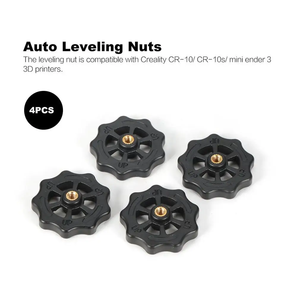 4PCS Upgraded Big Hand Twist Auto Leveling Nuts For Creality CR-10 CR-10S Mini Ender 3 3D Printers Printer Accessories | Обустройство