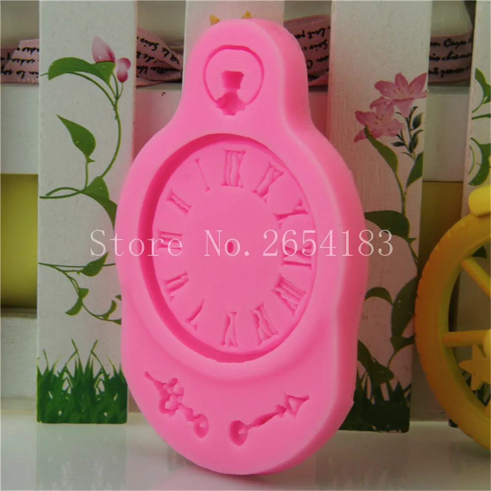 МАЯТНИК Часы Форма Силиконовые помадка мыло 3D торта кекс желе конфеты Шоколадные