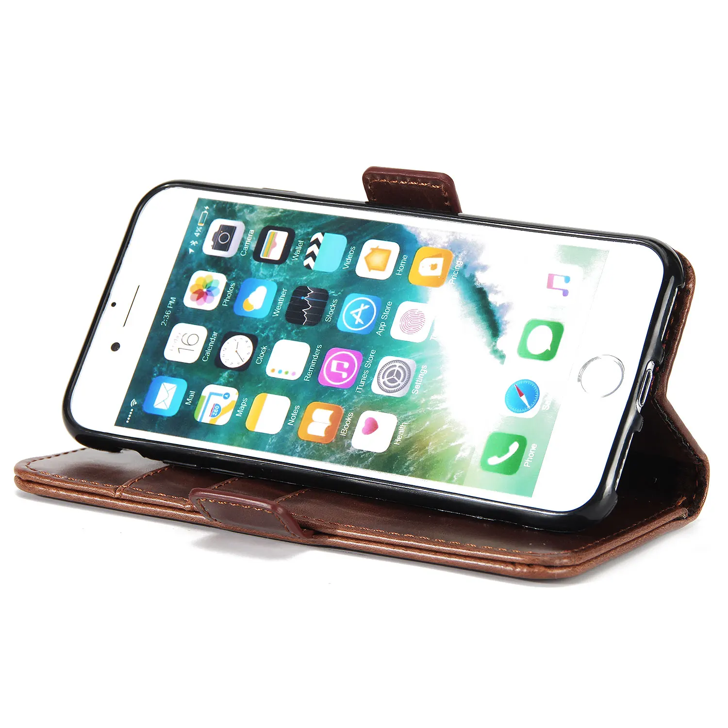 Низкая цена Горячая Мода Роскошный кожаный кошелек чехол для iPhone 6 S Plus 7 8 X чехлы